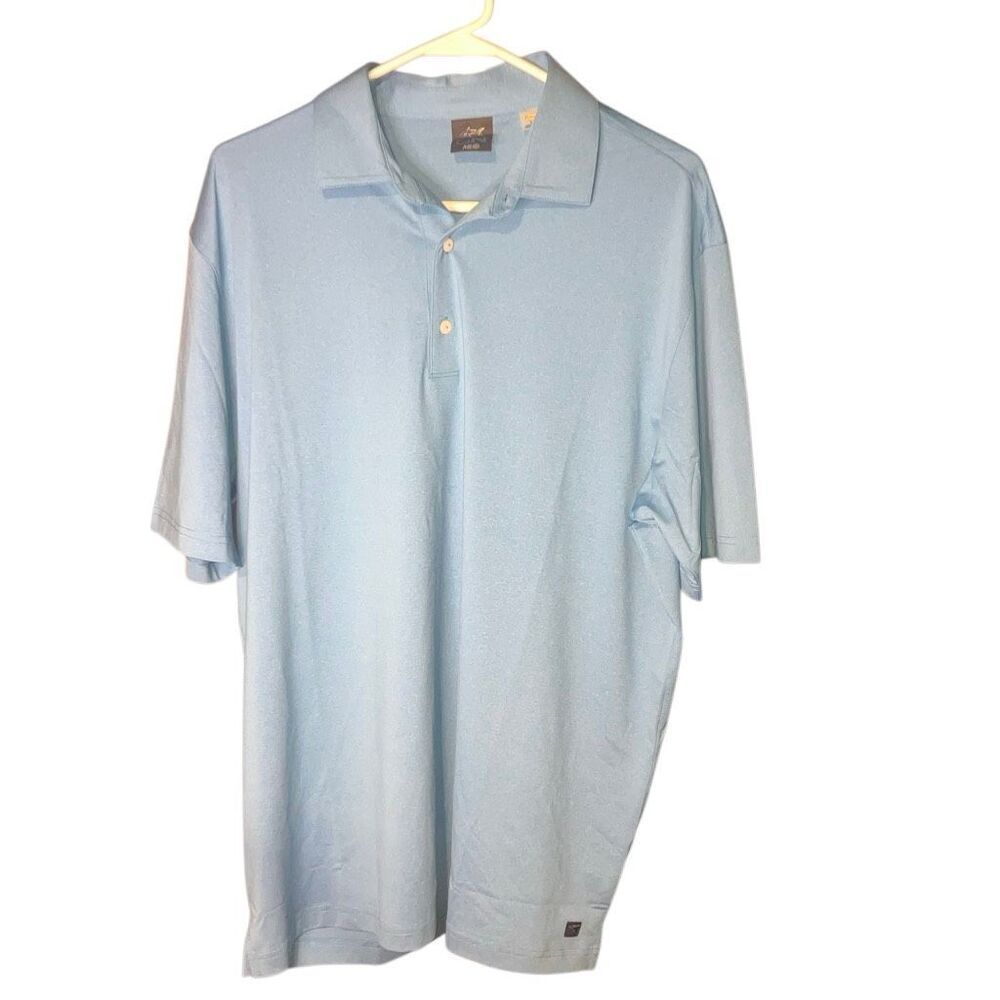 Greg Norman Blue Heather Polo Shirt Men’s Large NEW #756